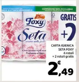 Conad Carta Igienica Seta Foxy offerta