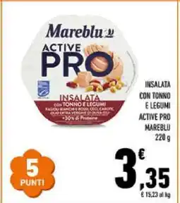 Conad INSALATA CON TONNO E LEGUMI ACTIVE PRO MAREBLU offerta