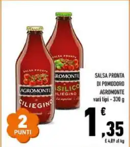 Conad SALSA PRONTA DI POMODORO AGROMONTE offerta