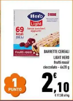 Conad BARRETTE CEREALI LIGHT HERO offerta
