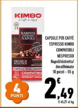 Conad Kimbo Barista Espresso Napoli offerta
