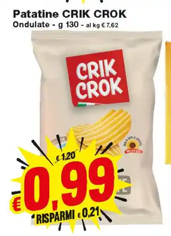 Crik Crok Patatine 130g