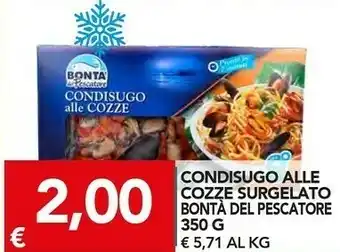 TuoDi Bonta del pescatore condisugo alle cozze surgelato offerta