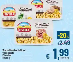 Qui Discount Tortellini/tortelloni Divella offerta