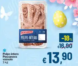 Qui Discount Polpo intero Pescanova vassoio offerta