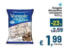 Qui Discount Vongole del pacifico con guscio offerta