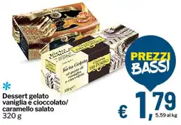 Qui Discount Dessert gelato vaniglia e cioccolato/ caramello salato offerta