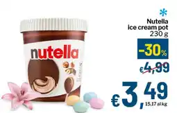 Qui Discount Nutella ice cream pot offerta