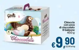 Qui Discount Chioccia con uova di cioccolato Il Galeone offerta
