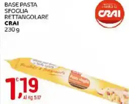 Crai Base pasta sfoglia rettangolare CRAI offerta