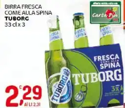 Crai Birra fresca come alla spina TUBORG offerta