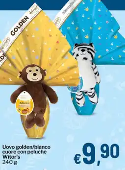 Qui Discount Uovo golden/bianco cuore con peluche Witor's offerta