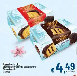 Qui Discount Agnello farcito cioccolato/crema pasticcera Granducale offerta