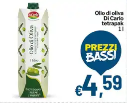 Qui Discount Olio di oliva Di Carlo tetrapak offerta