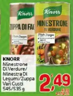 Crai KNORR Minestrone Di Verdure/ Minestra Di Legumi/Zuppa offerta