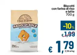 Qui Discount Biscotti con farina di riso e latte offerta