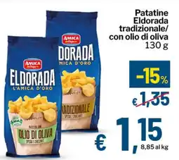 Qui Discount Patatine Eldorada tradizionale/ con olio di oliva offerta