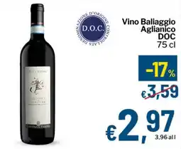 Qui Discount Vino Baliaggio Aglianico DOC offerta