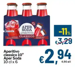 Qui Discount Aperitivo classico 10° Aper Soda offerta