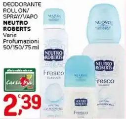 Crai Deodorante roll on/ spray/vapo NEUTRO ROBERTS offerta