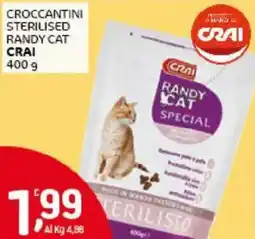 Crai Croccantini sterilised randy cat CRAI offerta
