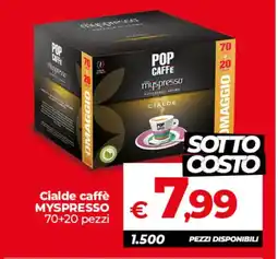 Ipercoop Cialde caffè MYSPRESSO offerta