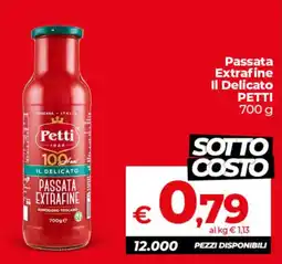 Ipercoop Passata Extrafine Il Delicato PETTI offerta