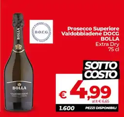 Ipercoop Prosecco Superiore Valdobbiadene DOCG BOLLA offerta