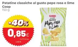 Coop Patatine classiche al gusto pepe rosa e lime Coop offerta