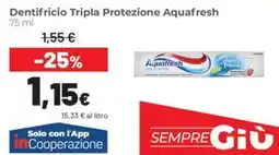 Coop Dentifricio Tripla Protezione Aquafresh offerta