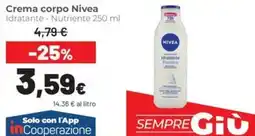 Coop Crema corpo Nivea Idratante, Nutriente offerta