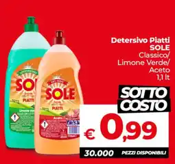 Ipercoop Detersivo Piatti SOLE offerta