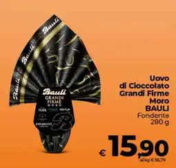 Ipercoop Uovo di Cioccolato Grandi Firme Moro BAULI offerta