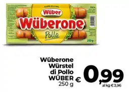 Ipercoop Wüberone Würstel di Pollo WÜBER offerta