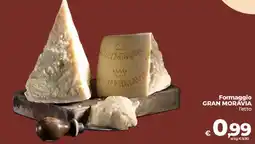 Ipercoop Formaggio GRAN MORAVIA offerta