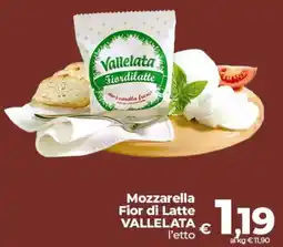 Ipercoop Mozzarella Fior di Latte VALLELATA offerta