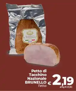 Ipercoop Petto di Tacchino Nazionale BRUNELLO offerta