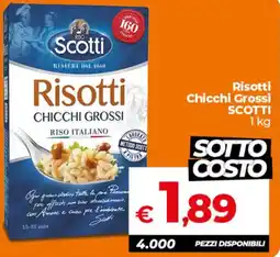 Ipercoop Risotti Chicchi Grossi SCOTTI offerta