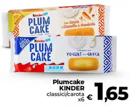Ipercoop Plumcake KINDER x6 offerta