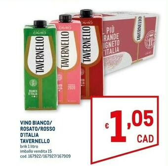 Metro Vino bianco/ rosato/ rosso d'italia offerta
