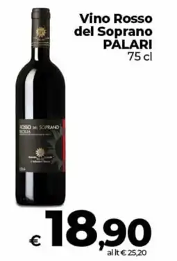 Ipercoop Vino Rosso del Soprano PALARI offerta