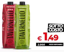 Ipercoop Tavernello vino rosso vino bianco d'italia offerta
