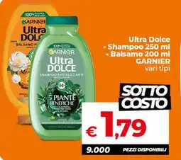 Ipercoop Ultra Dolce Shampoo Balsamo GARNIER offerta