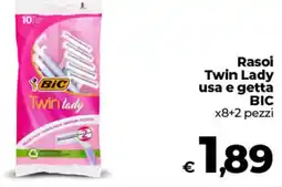 Ipercoop Rasoi Twin Lady usa e getta BIC offerta