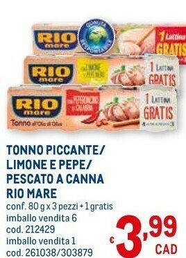 Metro Tonno pescato a canna offerta