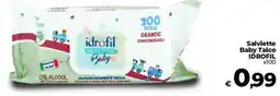 Ipercoop Salviette Baby Talco IDROFIL x100 offerta