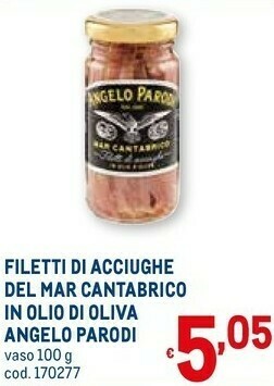 Metro Filetti di acciughe del mar cantabrico in olio di oliva offerta