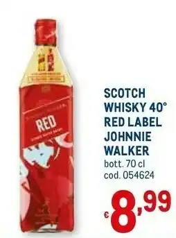Metro Red label scotch whisky 40 offerta