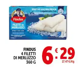 Deco Superstore Findus 4 filetti di merluzzo offerta