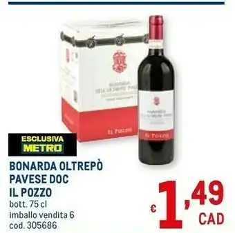 Metro Il pozzo bonarda oltrepò pavese doc offerta